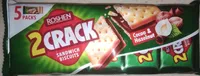 Печиво затяжне "2 Crack Sandwich Biscuits", з начинкою "Какао - Горіх"