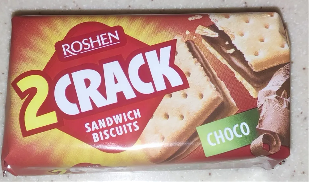 Печиво затяжне "2 Crack Sandwich Biscuits", з шоколадною начинкою