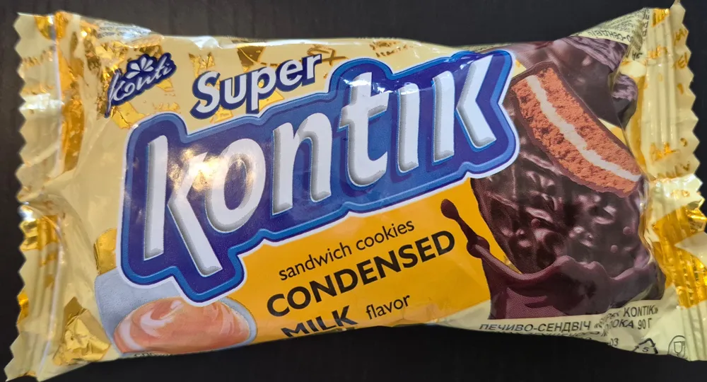 Super Kontik condensed milk flavor sandwich cookies