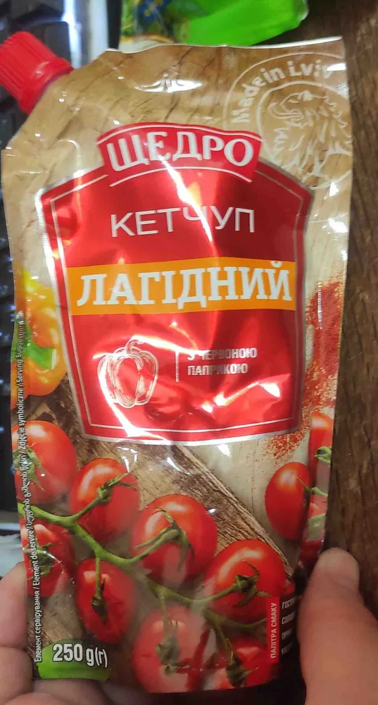 Кетчуп лагідний з червоною паприкою