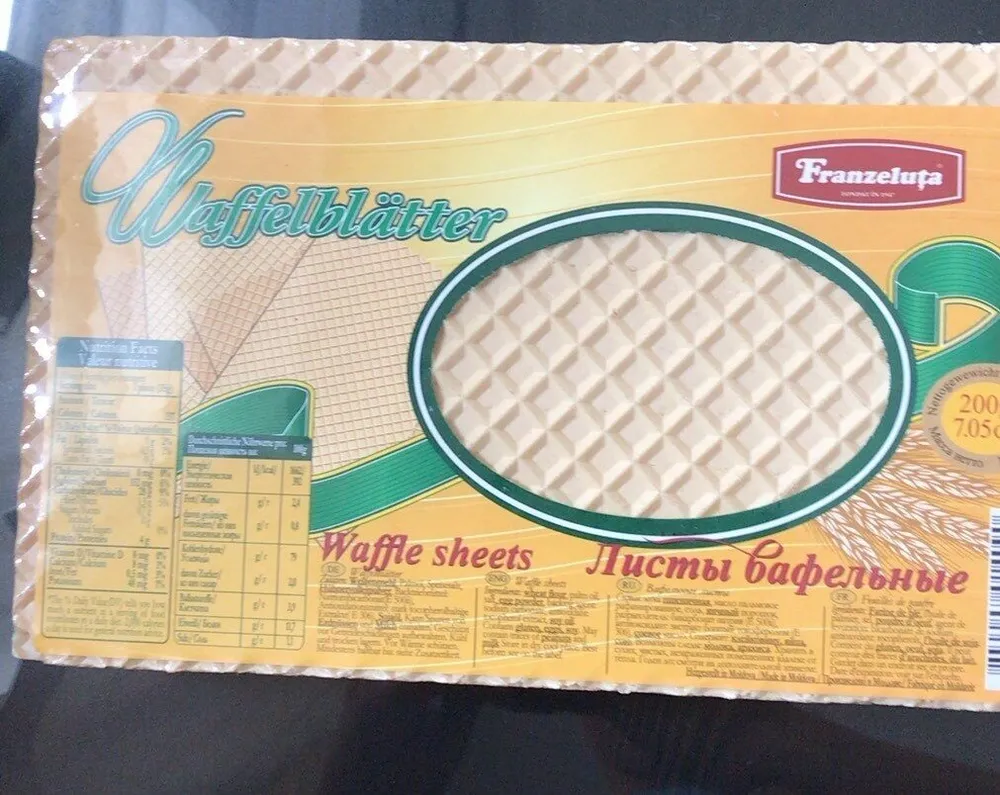 Waffle Sheets RM Classic Square 200G 1 / 1 17PCS / 1.7KG / Box