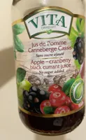 Jus de pomme canneberge cassis