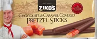 CHOCOLATE & CARAMEL COVERED PRETZEL STICKS