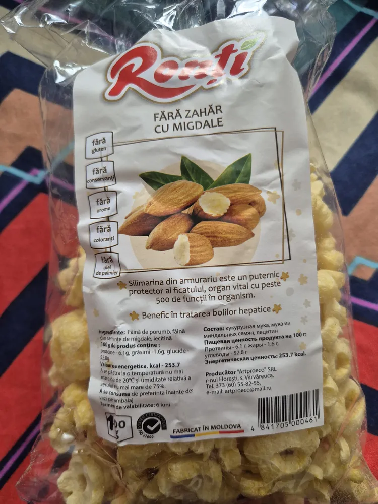 Cereale fără zahăr, cu migdale