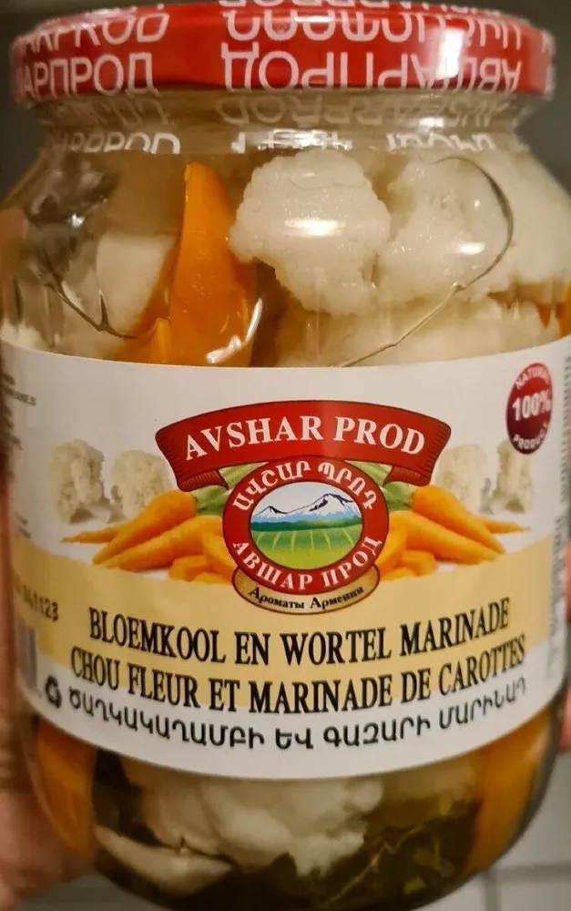 Chou fleur et marinade de carottes