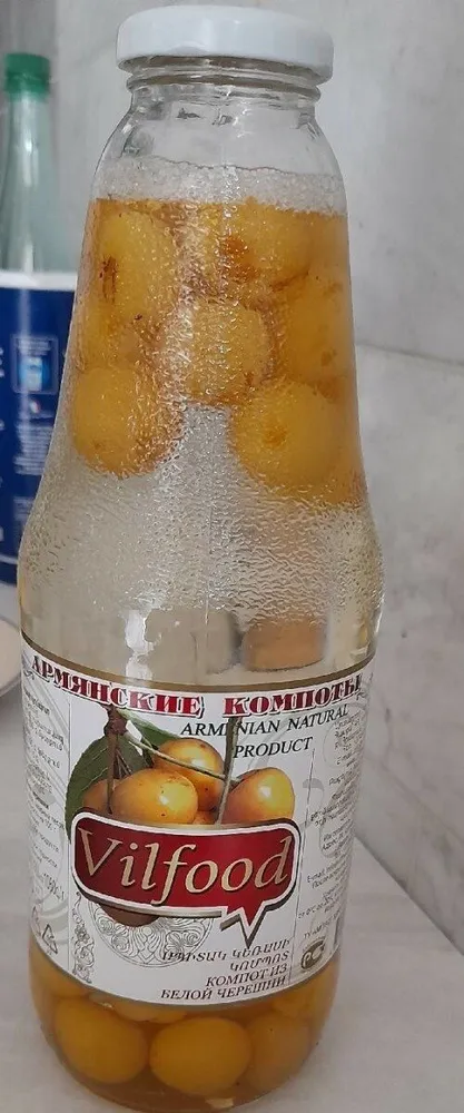 Compote de cerise blanche