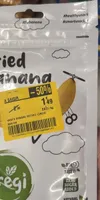 Dried banana snack