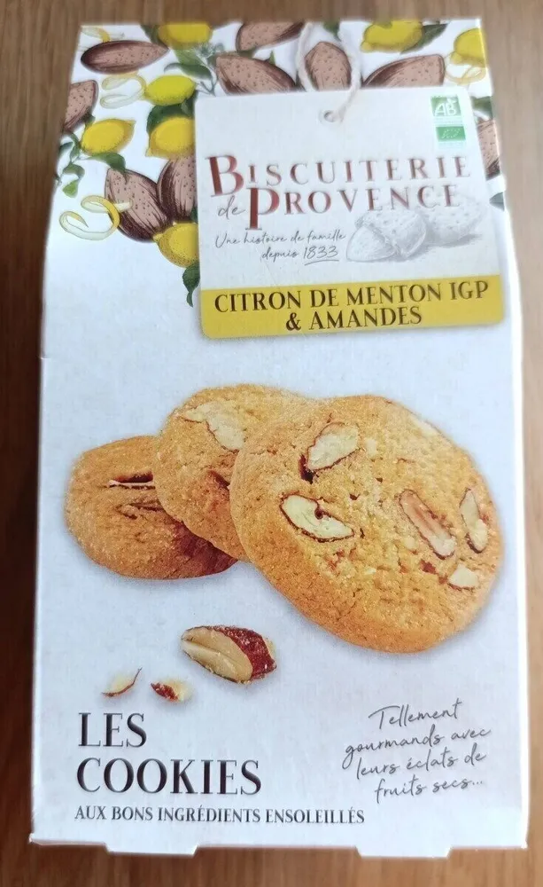 Cookies citron de Menton et amandes