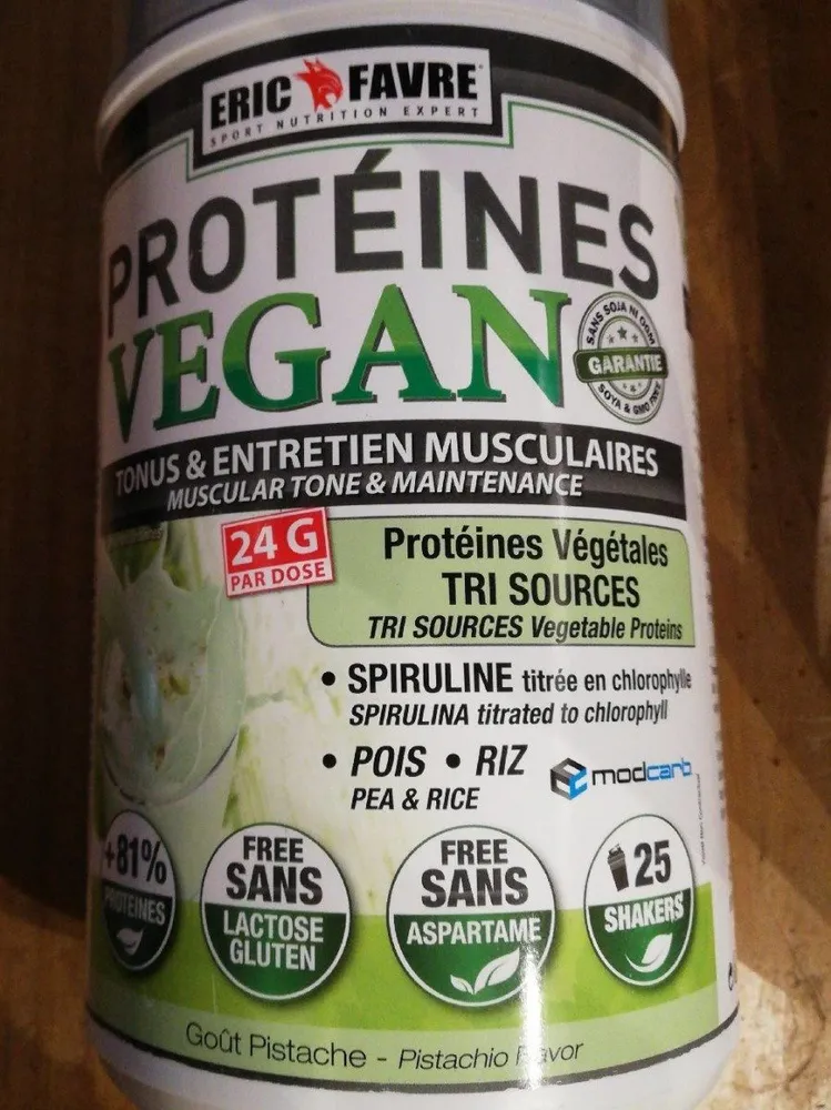 Protéines Vegan Éric Favre Pistache