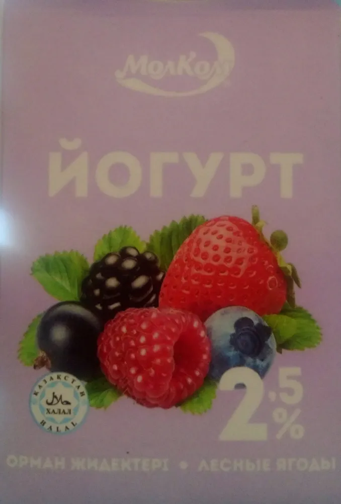 Продукт кисломолочный, йогурт с фруктовым наполнителем «Лесные ягоды»
