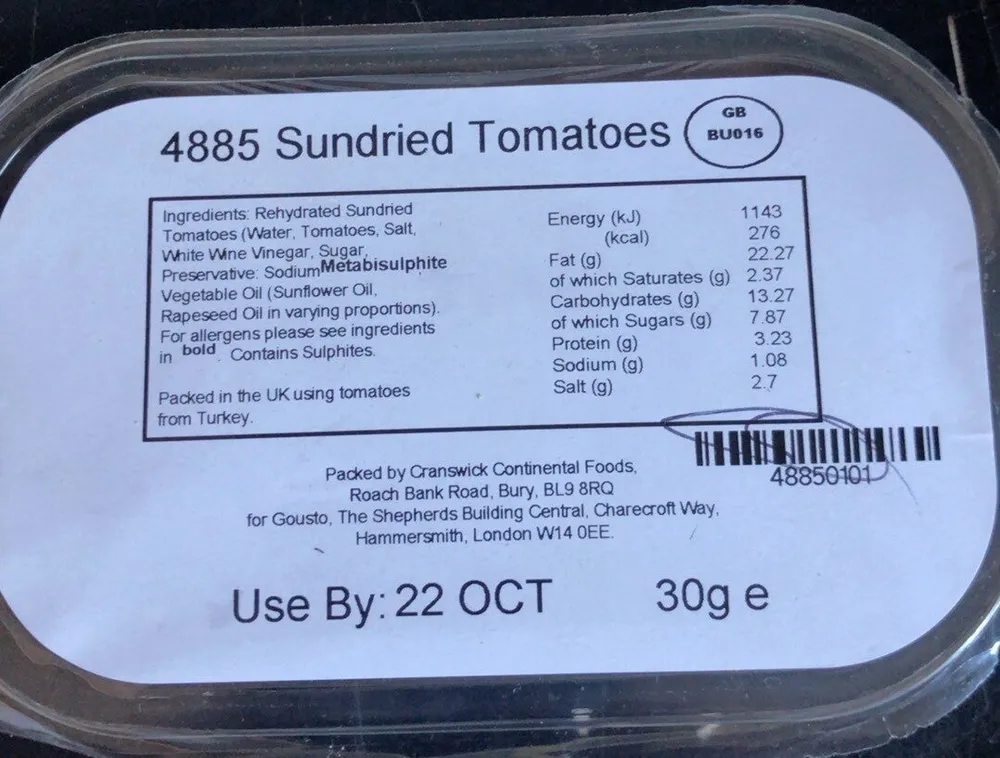 Sundried tomatoes