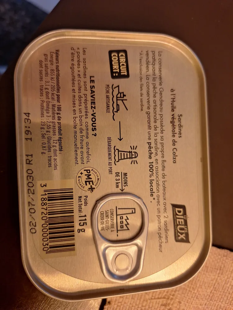 Sardines huile végétale