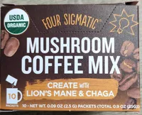 Focus organic coffee with lion's mane & chaga mushrooms