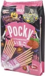 Glico Lovely Halloween Strawberry Cream Pocky ( 9 Packs )