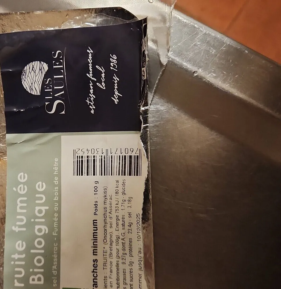 Truite fumée biologique