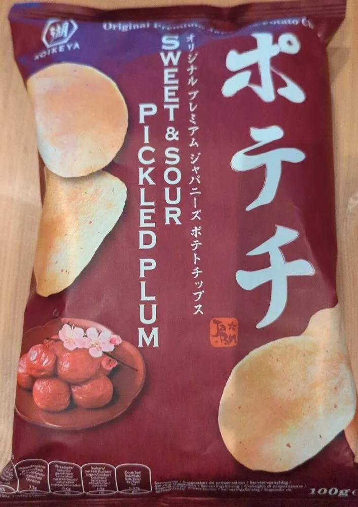 Chips à la prune marinée aigre-douce