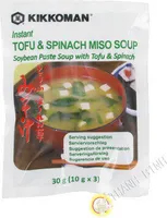 Soupe Miso Au Tofu & épinard Instantanée KIKKOMAN 30G Japon