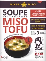 Soupe Miso Tofu instantanée Chili, Gingembre