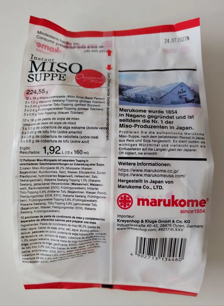 Instant Miso Suppe