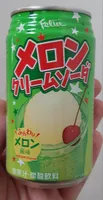 Soda de melón con helado de vainilla