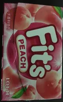 Japan Lotte Fit's Peach Momo Chewing Gum Fruity Japanese Candy 12 Piece Pack
