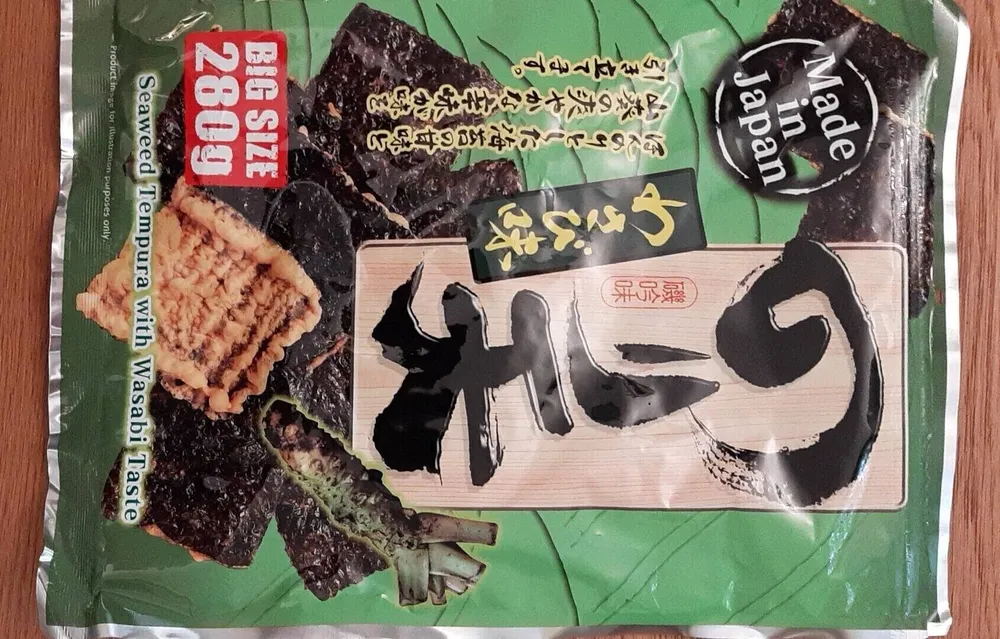 Seaweed Tempura with Wasabi taste