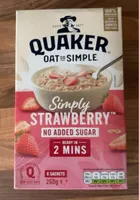 Simply strawberry no added sugar oatmeal With Milk