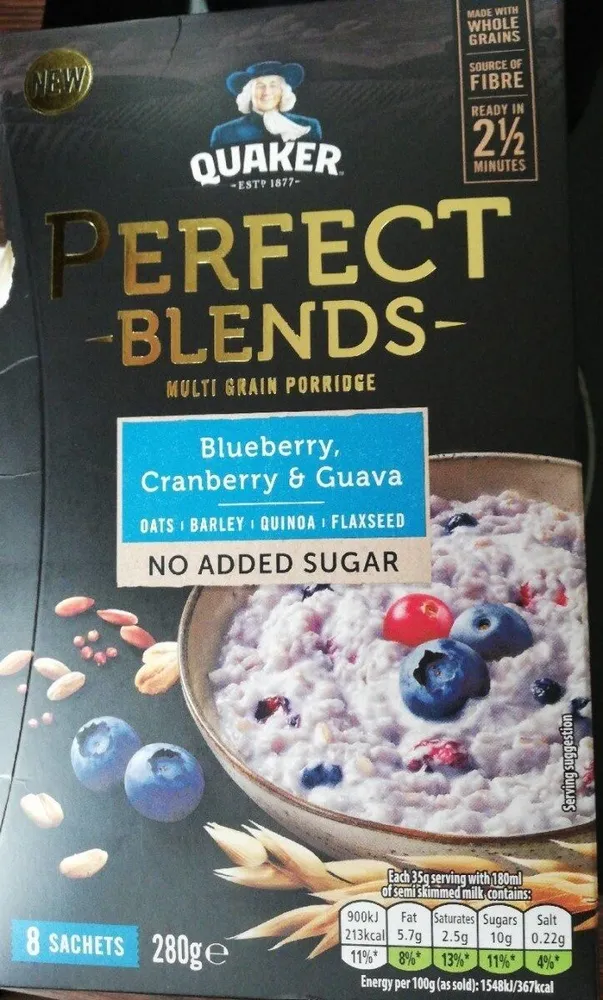 Blueberry, cranberry, guava porridge