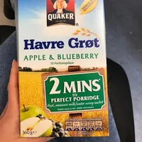 Havregrøt apple & blueberry u/melk