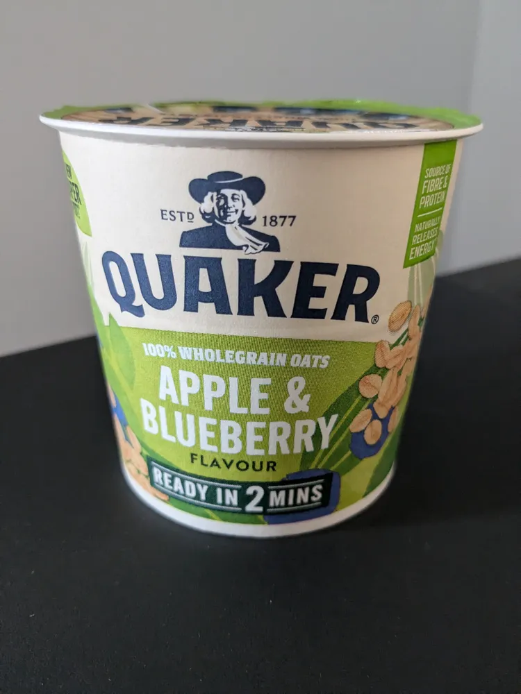 APPLE & BLUEBERRY FLAVOUR HOT OAT CEREAL