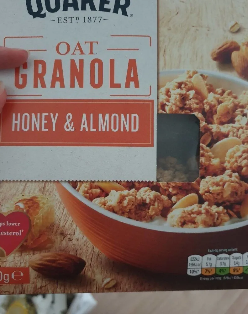 Quaker Oat Granola  Honey Almond imp