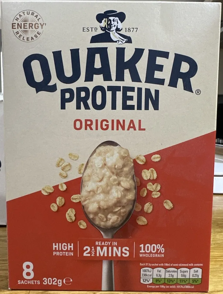 Quaker Protein Original Microwaveable Oats with Added Soy Protein