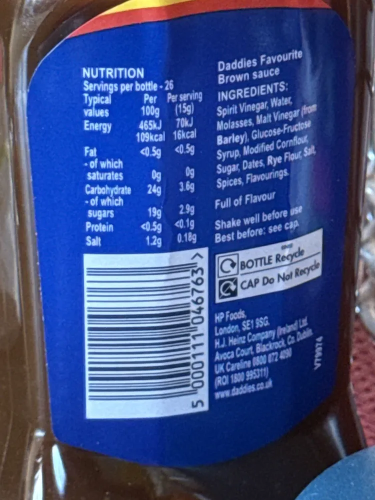 Daddies Favourite Brown Sauce