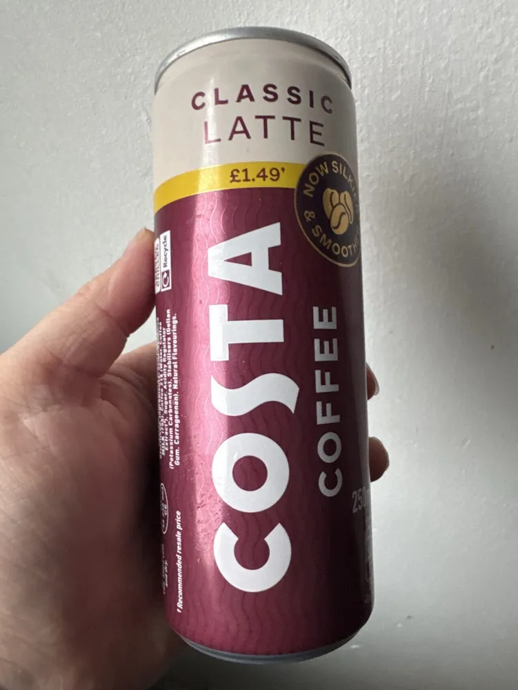 Costa LATTE CLASSIC £1.49* NOW Recommended resale price