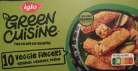 10 Veggie Fingers ervilhas, cenoura, milho