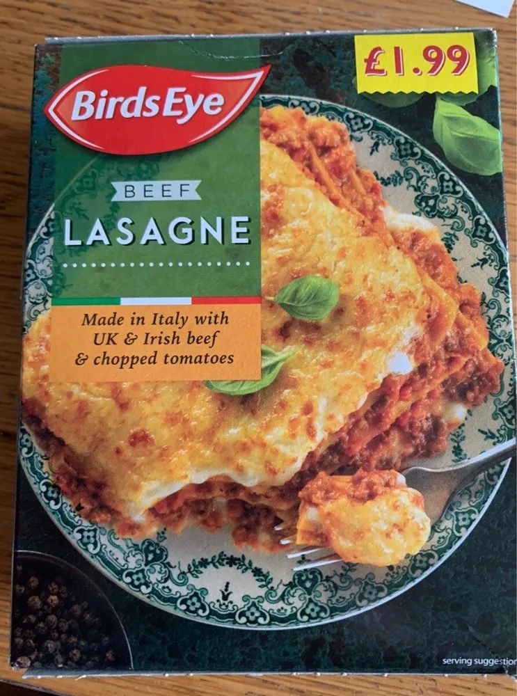 Beef lasagna