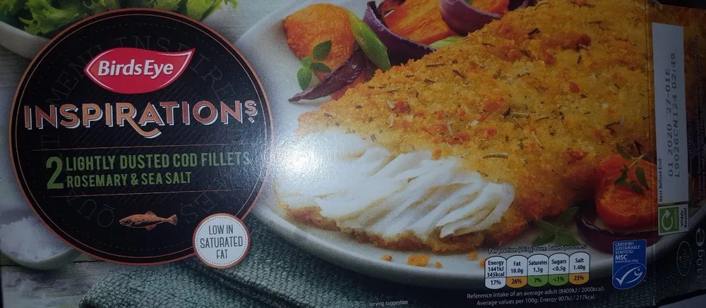 Inspirations 2 Lightly Dusted cod fillets
