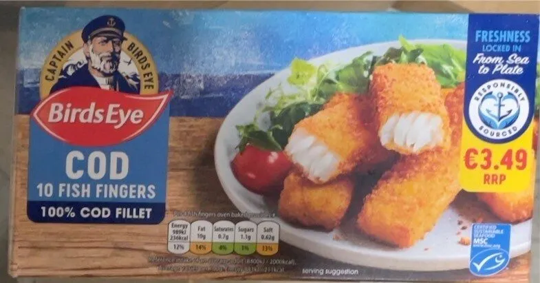Cod fish fingers