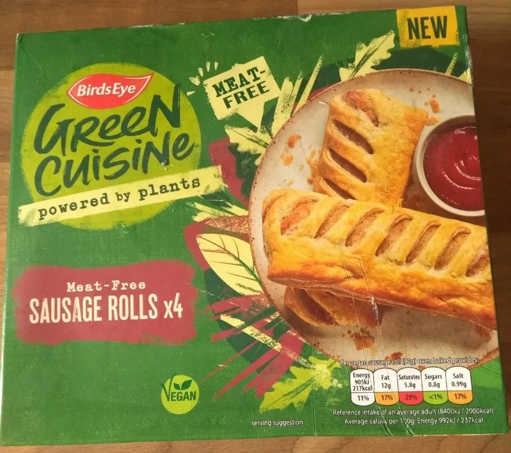 Green cuisine meat free sausage rolls