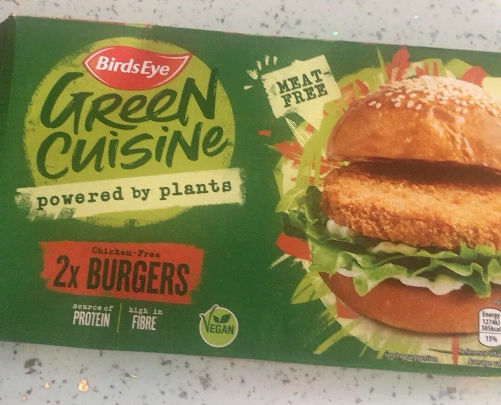 Green crusine burgers chicken