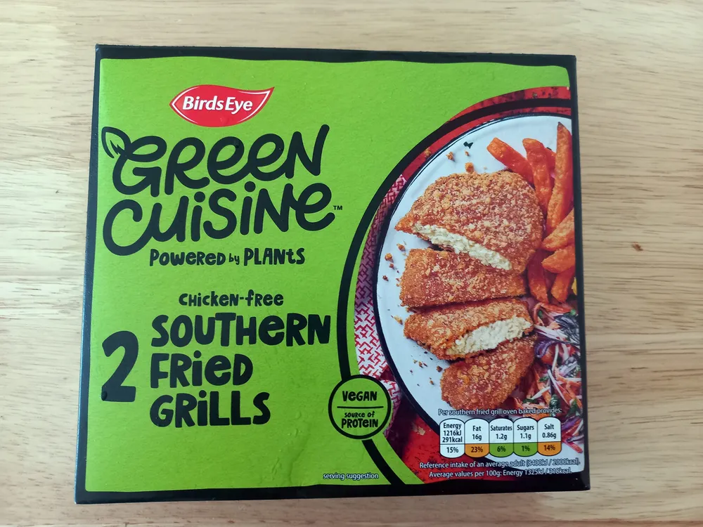 Green cuisine Chicken-free southern fried grills