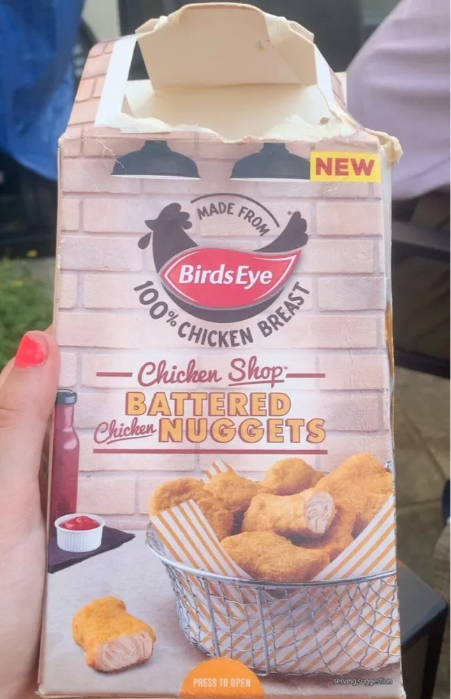 Battered chicken nuggets
