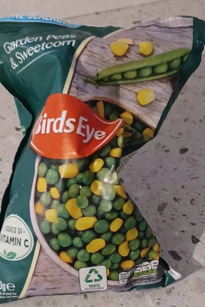 Garden Peas and Sweetcorn