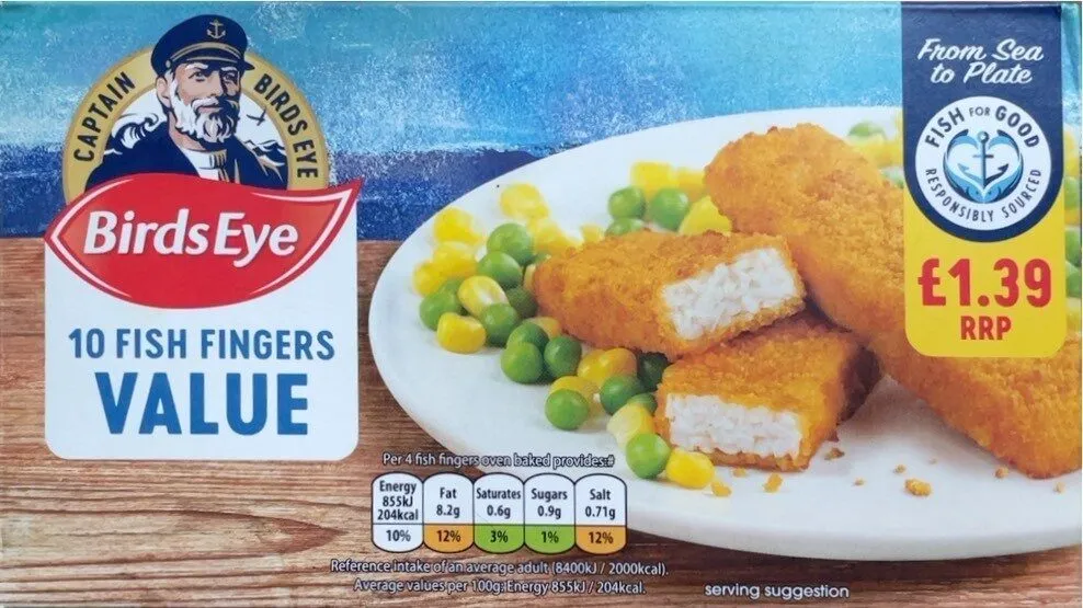 BirdsEye 10 Fish fingers value