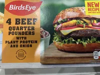 4 Beef Quarter Pounders with Plant Protein and Onion