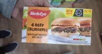 4 Beef Burgers with Plant Protein and Onion