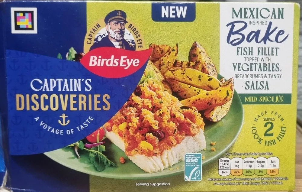 Mexican Inspired Fish Fillet Topped With Vegetable, Breadcrumbs, Tangy Salsa