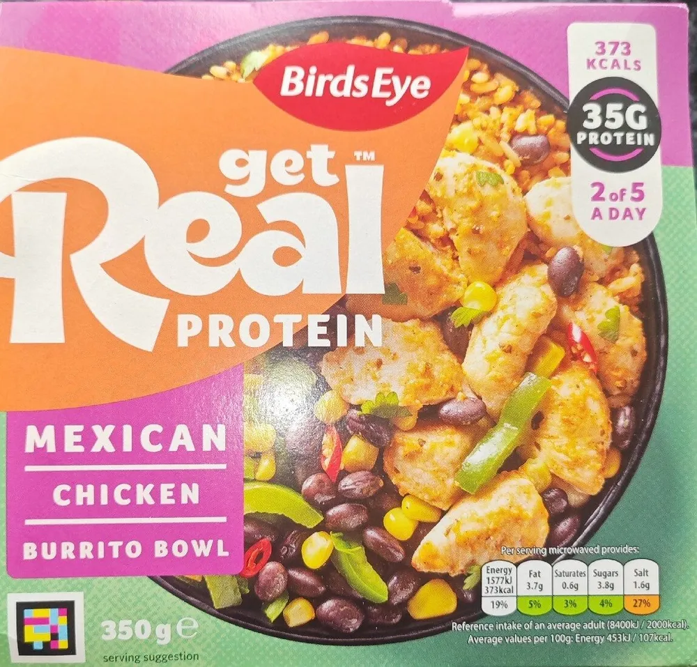 Get Real Protein Mexican Chicken Burrito Bowl