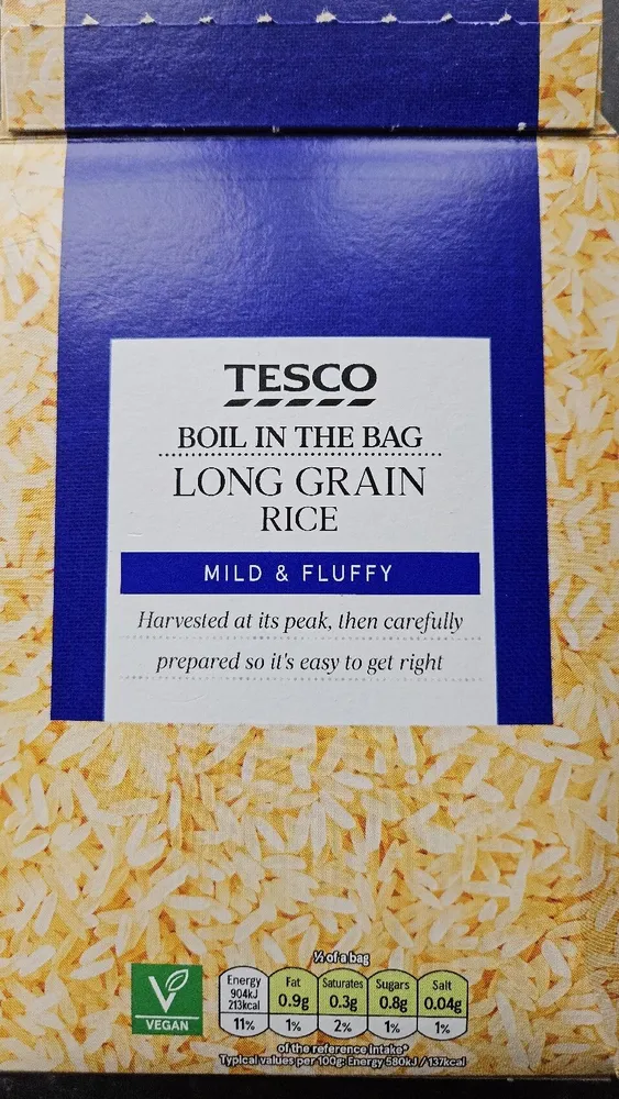 Boil in the Bag Long Grain Rice