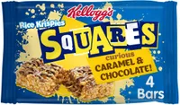 Rice Krispies Squares Chocolate Caramel Snack Bar, (Pack of 4)
